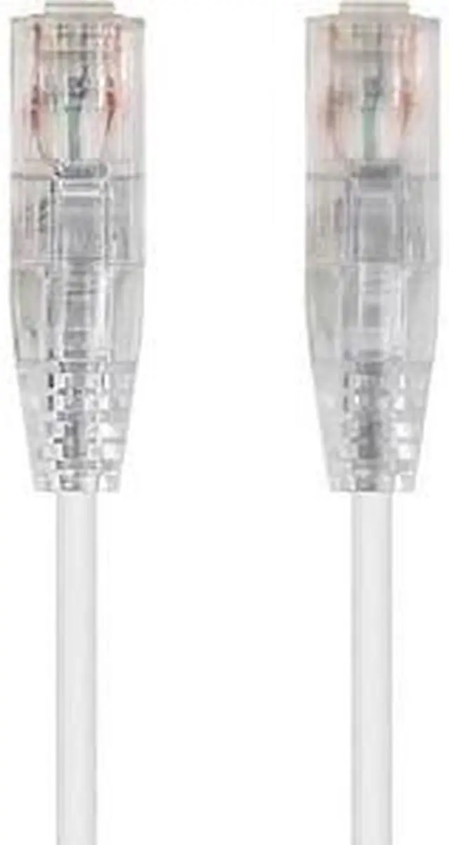 Alt view image 9 of 9 - Monoprice Cat6 Ethernet Patch Cable - 7 feet - White | Snagless RJ45 Stranded 550MHz UTP CMR Riser Rated Pure Bare Copper Wire 28AWG - SlimRun Series