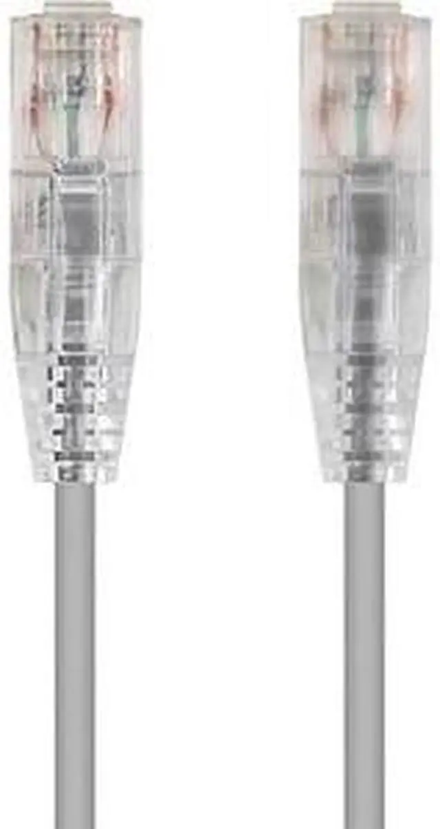 Alt view image 19 of 20 - Monoprice Cat6 Ethernet Patch Cable - 5 feet - Gray | Snagless RJ45 Stranded 550MHz UTP CMR Riser Rated Pure Bare Copper Wire 28AWG - SlimRun Series