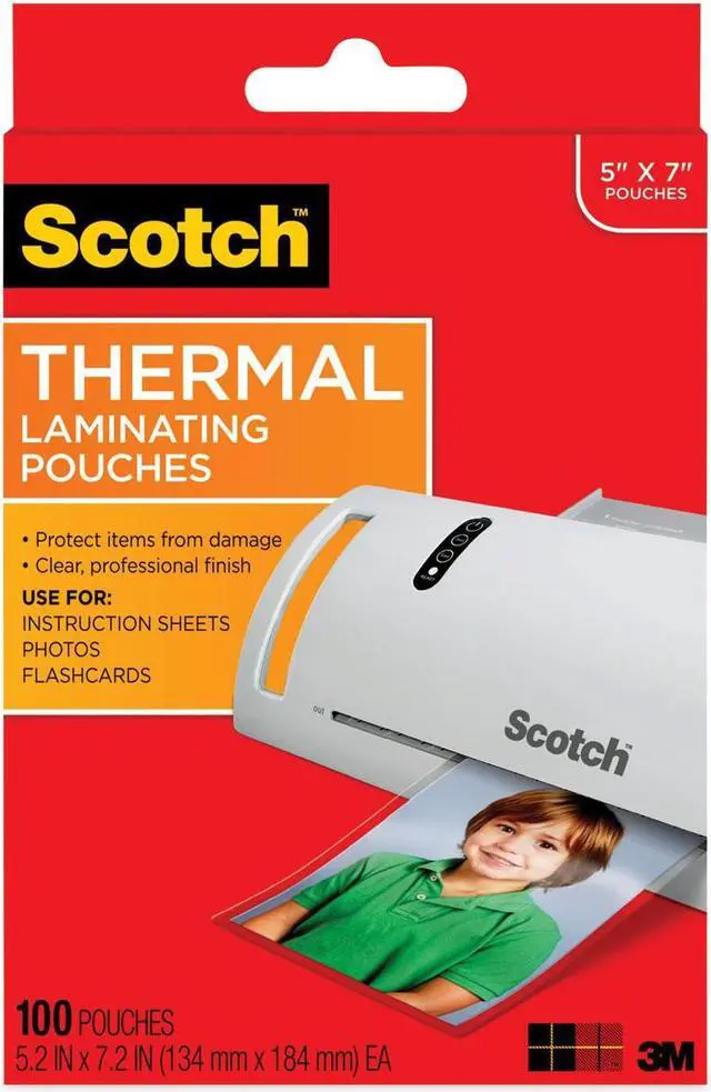 Alt view image 8 of 16 - scotch thermal laminating pouches, 5 x 7inches, photo size, 100pouches tp5903100