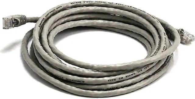 Alt view image 12 of 12 - Monoprice Cat6 Ethernet Patch Cable - 14 Feet - Gray | Network Internet Cord - RJ45, Stranded, 550Mhz, UTP, Pure Bare Copper Wire, 24AWG