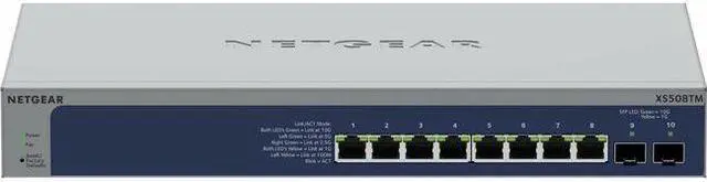 Main image of NETGEAR 8-Port 10G/Multi-Gigabit Ethernet Smart Switch with 2 10G SFP+ Ports | XS508TM