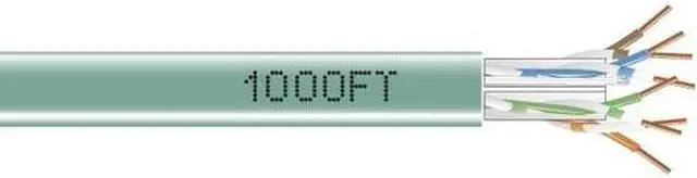 Alt view image 9 of 10 - CAT5e 100-MHz Shielded, Stranded Bulk PVC Cable (FTP), Green, 1000-ft.