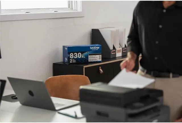 Main image of Brother Genuine TN830XL2PK Black High Yield Printer Toner Cartridge 2-Pack