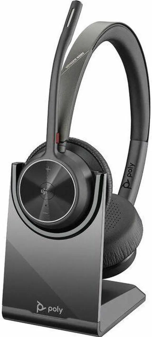 Alt view image 9 of 10 - Poly Voyager 4300 UC 4320-M Headset - Google Assistant, Siri - Stereo - Wired/Wireless - Bluetooth - 164 ft - 20 Hz - 20 kHz - On-ear, Over-the-head - Binaural - Ear-cup - 4.92 ft Cable - MEMS Technol