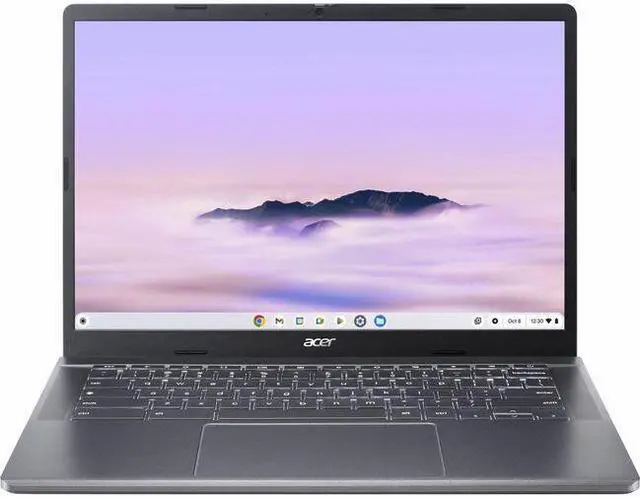 Alt view image 3 of 10 - Acer Chromebook Plus 514  14" Touchscreen Chromebook - WUXGA - 1920 x 1200 - AMD Ryzen 3 7320C Quad-core (4 Core) 2.40 GHz - 8 GB Total RAM - 256 GB SSD - Iron Model CBE574-1T-R7WJ