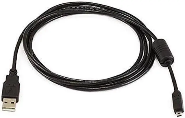 Alt view image 5 of 5 - Monoprice USB Cable - 6 Feet - Black | A to Mini-B 8-Pin with Ferrites for Pentax Panasonic Nikon Digital Camera