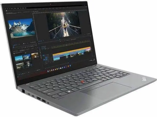 Alt view image 3 of 6 - Lenovo ThinkPad T14 Gen 4 21HD00DGUS 14" Touchscreen Notebook - WUXGA - 1920 x 1200 - Intel Core i7 13th Gen i7-1355U Deca-core (10 Core) 1.70 GHz - 32 GB Total RAM - 16 GB On-board Memory - 1 TB