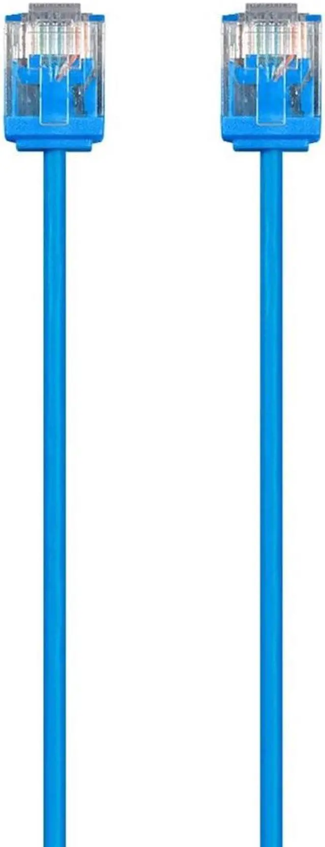 Alt view image 5 of 7 - Monoprice Cat6 Ethernet Patch Cable - 1 Feet - Blue | Stranded, 550MHz, UTP, Pure Bare Copper Wire, 36AWG - Micro SlimRun Series