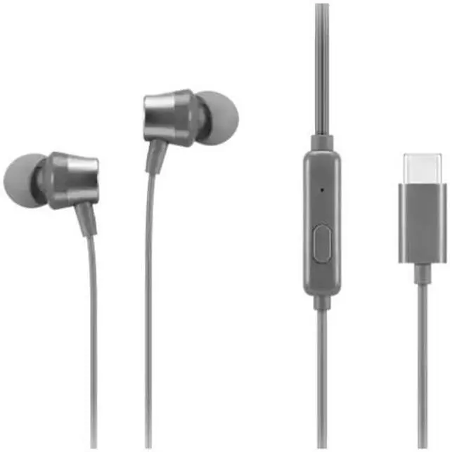 Alt view image 3 of 9 - lenovo - 300 wired in-ear usb-c headphones - in-line microphone - usb-c connectivity - play & pause button - 3 sizes silicone ear tips included
