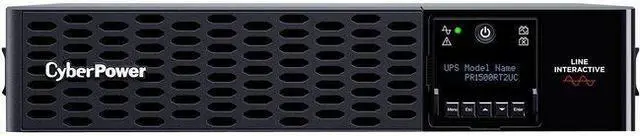 Main image of CyberPower PR1500RT2UC Smart App Sinewave PR1500RT2UC - UPS (rack-mountable / external) - AC 100-125 V - 1500 Watt - 1500 VA - 9 Ah-Ethernet, RS-232, USB-output connectors: 8 - active PFC-2U-10ft cord