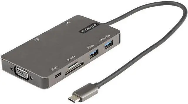 Main image of StarTech USB C Multiport Adapter HDMI VGA USB A USB C Ports 100W PD DKT30CHVSDPD