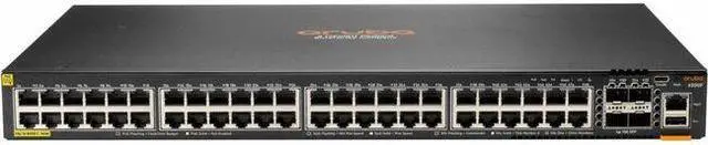 Alt view image 3 of 3 - Aruba CX 6200F 48G Class 4 PoE 4SFP+ 740W Switch - 48 Ports - Manageable - Gigabit Ethernet, 10 Gigabit Ethernet - 10/100/1000Base-T, 10GBase-X - 3 Layer Supported - Modular - 4 SFP Slots - 76 W Power
