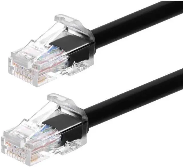 Alt view image 7 of 7 - Monoprice Cat6A Component Level Patch Cable - 7 Feet - Black | UTP, 24AWG, 500MHz, Pure Bare Copper, Snagless RJ45, Ethernet Cable - Micro SlimRun Series