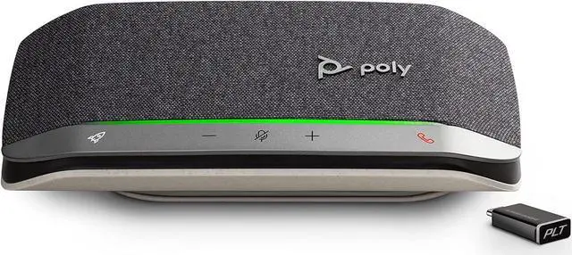 Alt view image 2 of 4 - Poly - Sync 20+ Bluetooth Speakerphone (Plantronics) - Personal Portable Speakerphone - USB-C Bluetooth Adapter - Connect to Your PC/Mac/Cell Phone - Works with Teams, Zoom & More, Black