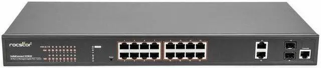 Main image of Rocstor SolidConnect SCM20 16-Port PoE+ Gigabit L2 Managed Ethernet Switch