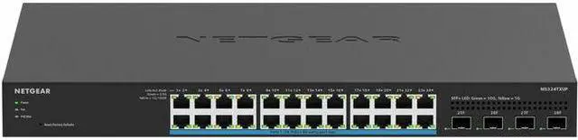 Main image of NETGEAR 24-Port Multi-Gigabit (2.5G) Ethernet Ultra60 PoE++ Smart Switch with 4 SFP+ Ports | MS324TXUP