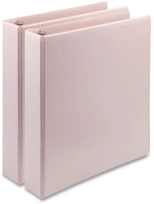 Alt view image 2 of 2 - Earth's Choice Plant-Based BOHO D-Ring View Binders 1.5" Rose 2/Pack U69540