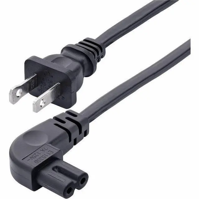 Main image of StarTech 3ft 1m Laptop Power Cord NEMA 1-15P to Right Angle C7 7A 125V 18AWG Replacement Laptop Charger Cable UL Listed PXT101NBSTRA3F