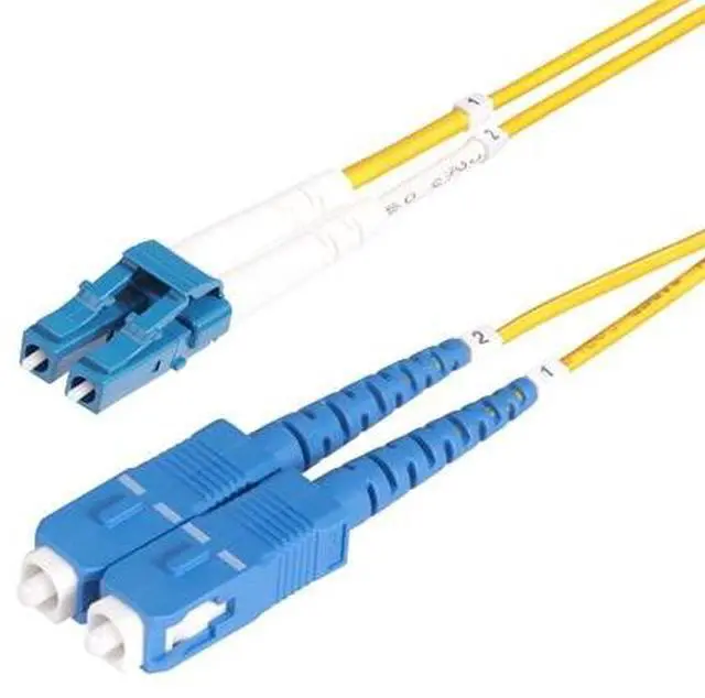 Main image of StarTech 50m 164ft LC to SC UPC OS2 Single Mode Duplex Fiber Optic Cable 9/125 100G Low Insertion Loss LSZH Fiber Jumper Cord SMLCSCOS250M