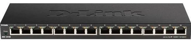 Alt view image 7 of 13 - D-Link 16-Port Gigabit Unmanaged/Plug and Play Switch | Fanless| Slim Metal Compact | Desktop - (DGS-1016S)