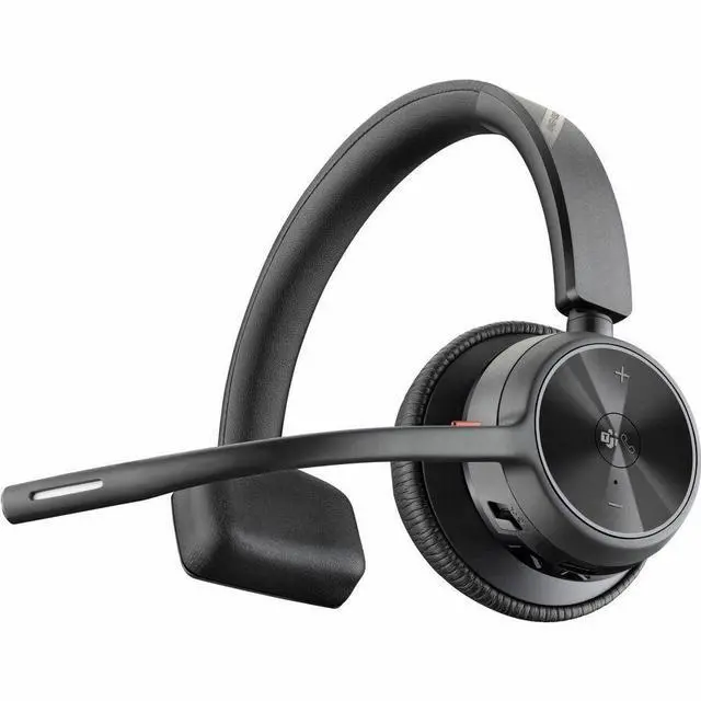 Alt view image 9 of 15 - Poly Bluetooth Office Headset - Microsoft Teams Certification - Mono - USB Type C - Wired/Wireless - Bluetooth - 164 ft - 20 Hz - 20 kHz - Over-the-head - Monaural - Ear-cup - 4.92 ft Cable - Noise Ca