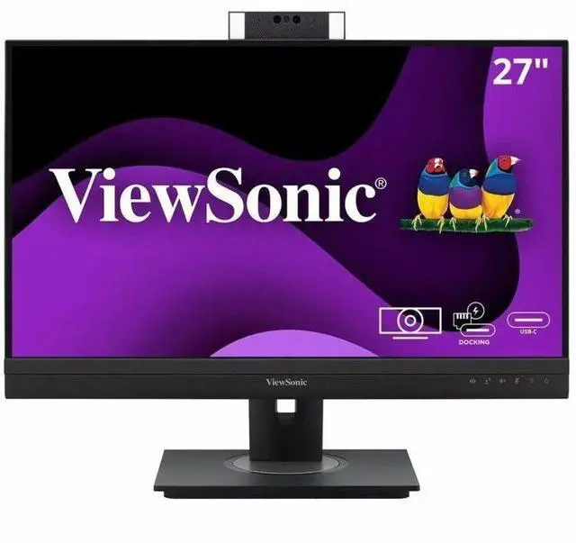 Alt view image 16 of 20 - ViewSonic VG2757V-2K 27 Inch 1440p Video Conference Docking Monitor with Windows Hello Compatible IR Webcam, Advanced Ergonomics, and 90W USB C for Home and Office