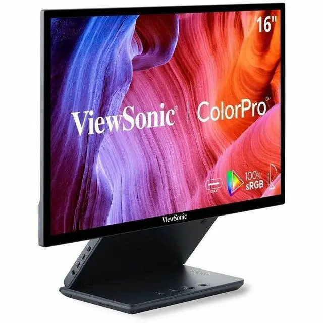 Alt view image 17 of 20 - ViewSonic VP1656 15.6 Inch 1080p IPS Portable Monitor with 2 Way Powered 40W USB C, Pantone Validated, Factory Calibrated, Built in Ergonomic Stand with Protective Cover