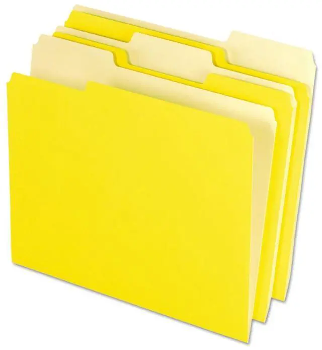 Alt view image 6 of 6 - Pendaflex Interior File Folders 1/3 Cut Top Tab Letter Yellow 100/Box 421013YEL