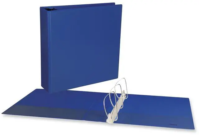Alt view image 2 of 2 - Universal Office Slant D-Ring View Binder 3 Rings 2" 8.5x11 Navy Blue 1147