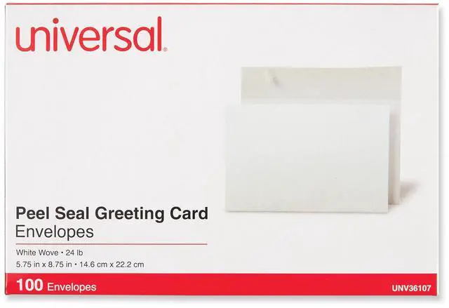 Main image of Universal Office Peel Seal Strip Business Envelope #A9 5.74x8.75 White 100/Box
