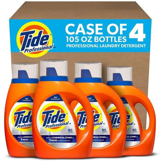Alt view image 2 of 2 - Commercial HE Liquid Laundry Detergent 105 oz Pour Bottle 4/Carton 80782106