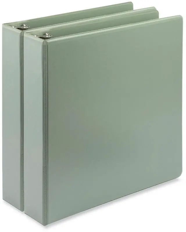 Main image of Earth's Choice Plant Based BOHO D-Ring View Binders 1.5" Capacity 11 x 8.5 Sage 2/Pack U69542