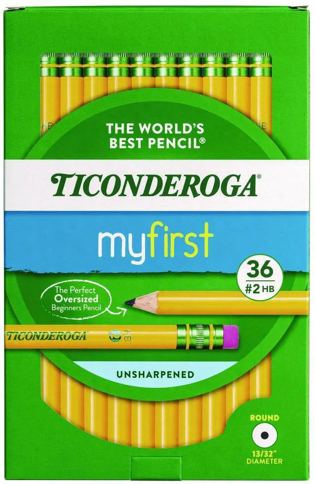 Alt view image 12 of 18 - Ticonderoga Wooden Pencil 0.7mm #2 Medium Lead 3 Dozen (DIX33336)
