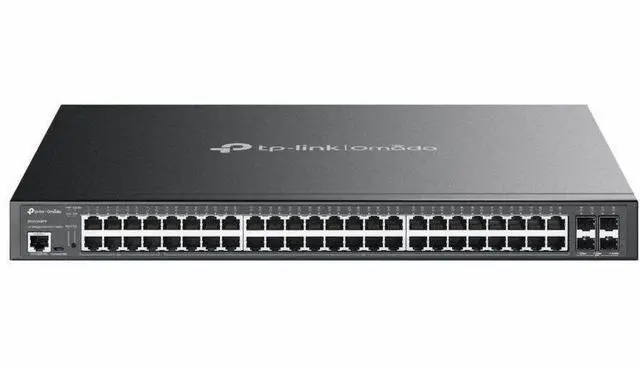 Alt view image 8 of 10 - TP-Link Omada SG3452XMPP Ethernet Switch - 48 Ports - Manageable - Gigabit Ethernet - 10/100/1000Base-T, 10GBase-X - 3 Layer Supported - 913.40 W Power Consumption - 750 W PoE Budget - Twisted Pair, O