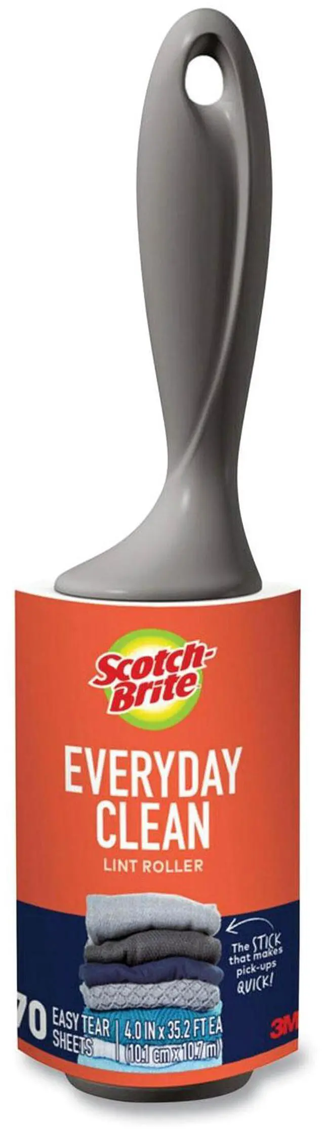 Alt view image 8 of 8 - Scotch-Brite Everyday Clean Lint Roller Refill 4 in x 35.2 ft 70 Sheets/Roll (836RFS-70)