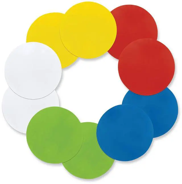 Main image of Self Stick Dry Erase Circles 10" x 10" Assorted Surface 10/Pack PAC9012