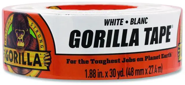 Alt view image 16 of 20 - GORILLA GLUE 6025001 Duct Tape,Round,White,5-3/4 in. dia.
