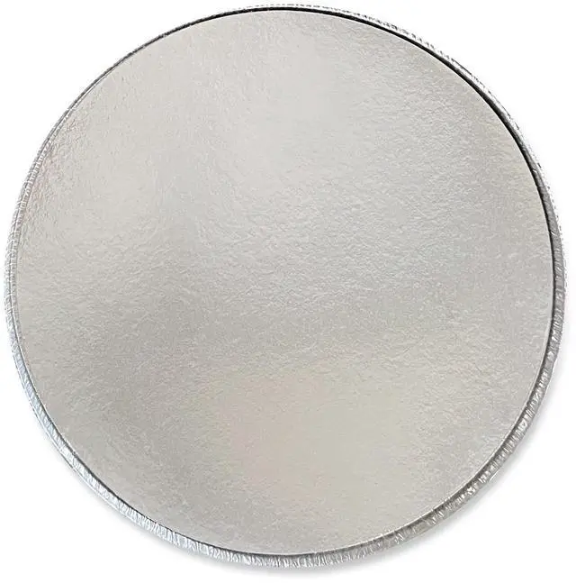 Alt view image 2 of 5 - Round Aluminum To-Go Containers with Lid 48 oz 9" Diameter x 1.66" h Silver 200/Carton BWKROUND9COMBO