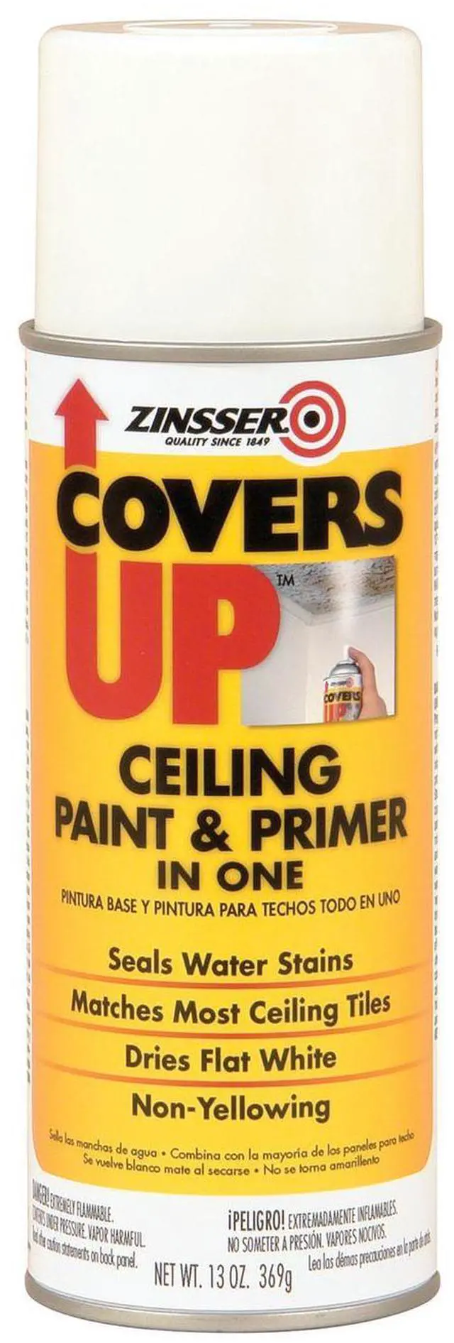 Alt view image 9 of 10 - Rust-Oleum Ceiling Covers Up Paint/Primer Vertical Spray 13 oz. WE 3688