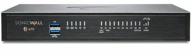 Alt view image 4 of 8 - SonicWall TZ670 Firewall (Gen 7) w/ Secure Upgrade Plus (3-Year Advanced Protection Security Suite) and 1 Year CSE | 03-SSC-3028