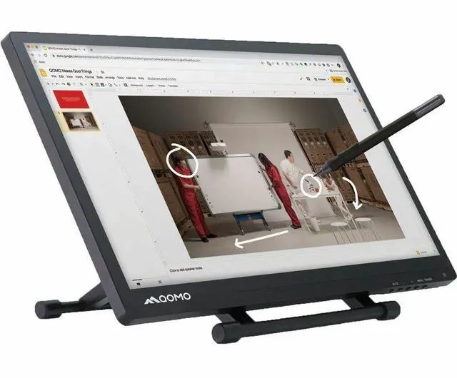 Alt view image 5 of 6 - Qomo HiteVision PresenStation QIT600 F3 Collaboration Display - 21.5" LCD - Capacitive - Touchscreen - 1920 x 1080 - 250 Nit - 1,000:1 Contrast Ratio - 1080p - USB - HDMI - Windows XP, Windows 7,