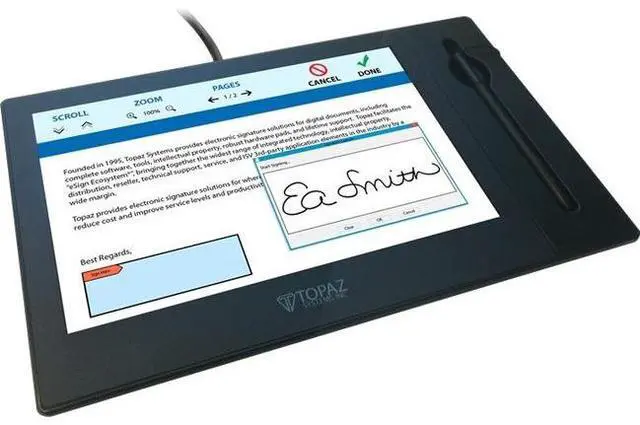 Main image of Topaz GemView TD-LBK101VT-USB-R Signature Pad TDLBK101VTUSBR