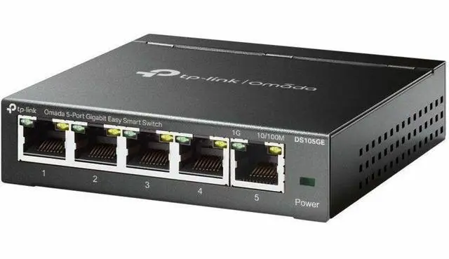 Alt view image 4 of 4 - TP-Link Omada 5-Port Gigabit Easy Smart Switch - 5 Ports - Gigabit Ethernet - 10/100/1000Base-T - 2.82 W Power Consumption - Twisted Pair - Desktop, Wall Mountable