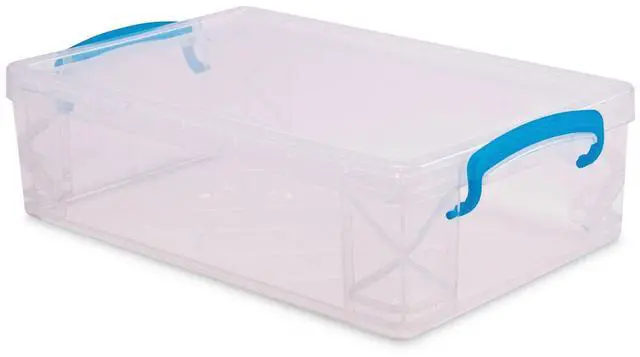 Alt view image 4 of 14 - Advantus 37539 Super Stacker Large Pencil Box, 9 X 5 1/2 X 2 5/8, Clear