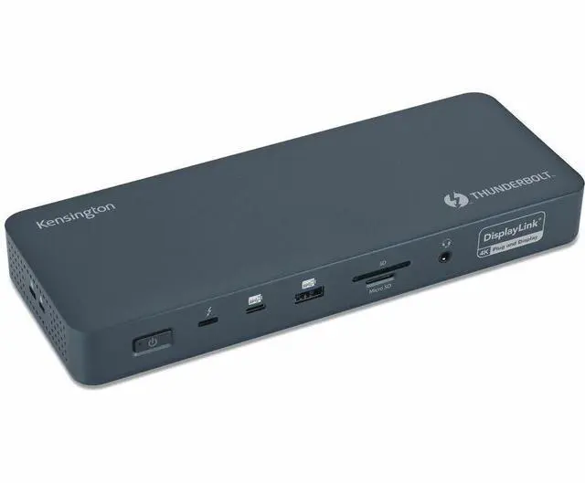 Alt view image 10 of 15 - Kensington SD5900T Docking Station - for Notebook/Smartphone/Monitor/AirPod/Smartwatch/Solid State Drive/Memory Card Reader - Charging Capability - Memory Card Reader - SD, microSD - 149.10 W - Thunde