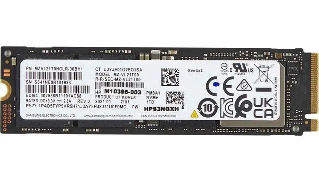 Alt view image 2 of 2 - HP 1 TB Solid State Drive - M.2 2280 Internal - PCI Express NVMe (PCI Express NVMe 4.0 x4) - Notebook, Mobile Workstation Device Supported - 3 Year Warranty
