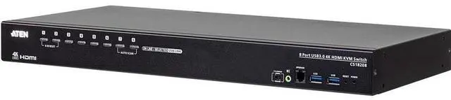 Alt view image 2 of 2 - ATEN CS18216 16-Port USB 3.0 4K HDMI KVM Switch with Rack Mounting Kit CS18208