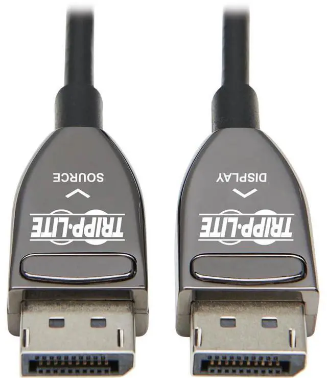 Alt view image 11 of 14 - Tripp Lite P580F3-10M-8K6 DisplayPort Fiber Active Optical Cable, M-M, Black, 10 m (33 ft.)