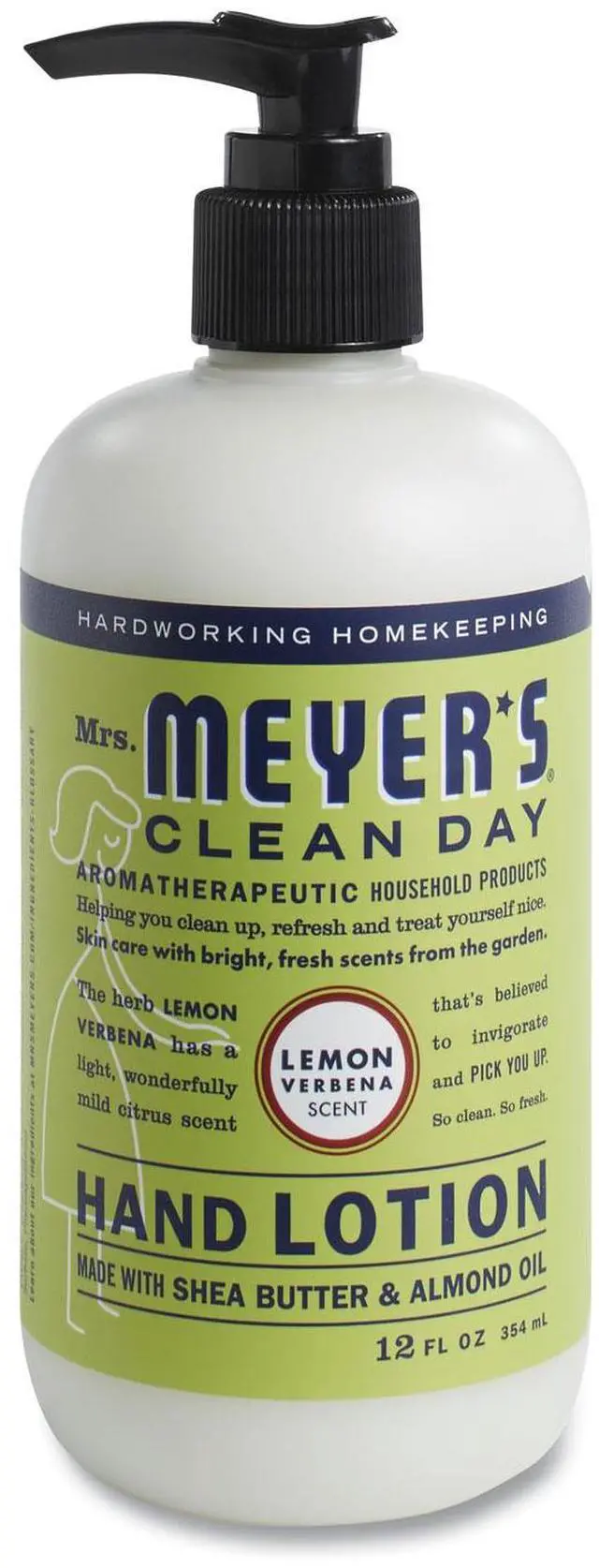 Alt view image 5 of 5 - Mrs. Meyer's Clean Day Hand Lotion, Long-Lasting, Non-Greasy Moisturizer, Cruelty Free Formula, Lemon Verbena Scent, 12 oz