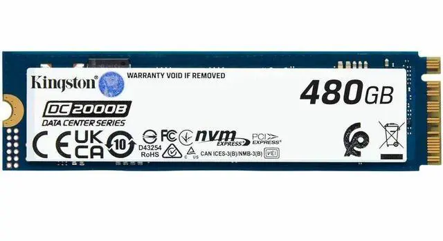 Alt view image 13 of 18 - Kingston SEDC2000BM8/480G DC2000B 480 GB Solid State Drive - M.2 2280 Internal - PCI Express NVMe (PCI Express NVMe 4.0 x4) - Server, Data Center Device Supported - 0.4 DWPD - 350.40 TB TBW